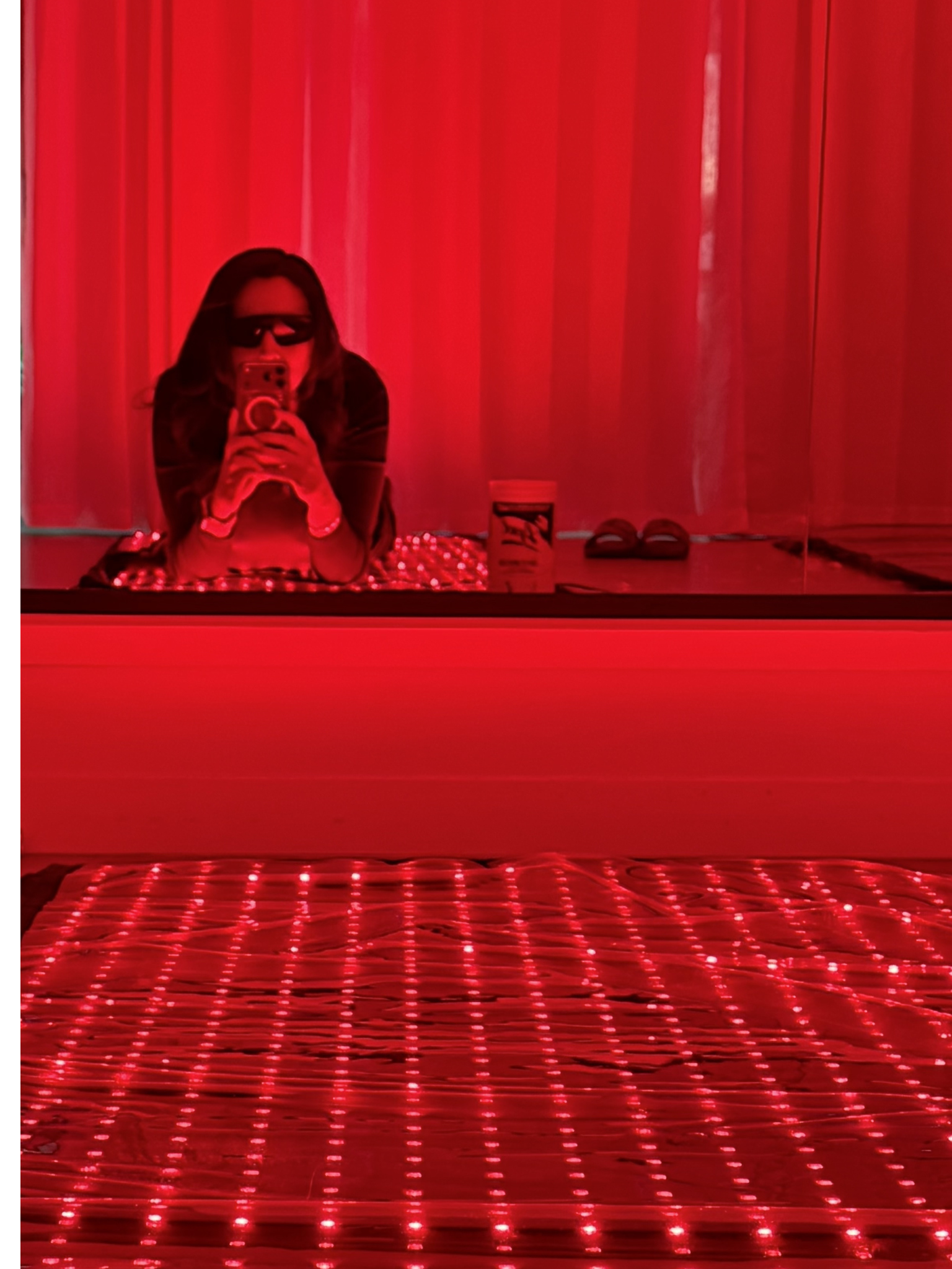 Red light therapy room at Panda Pilates